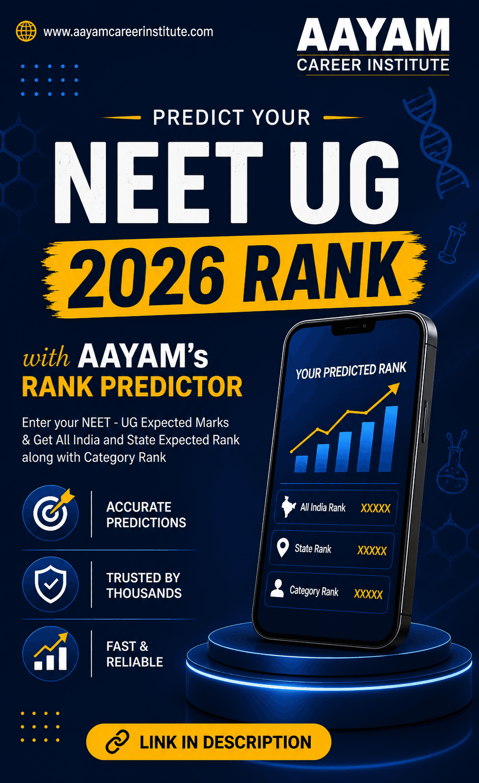 NEET rank predictor popup banner