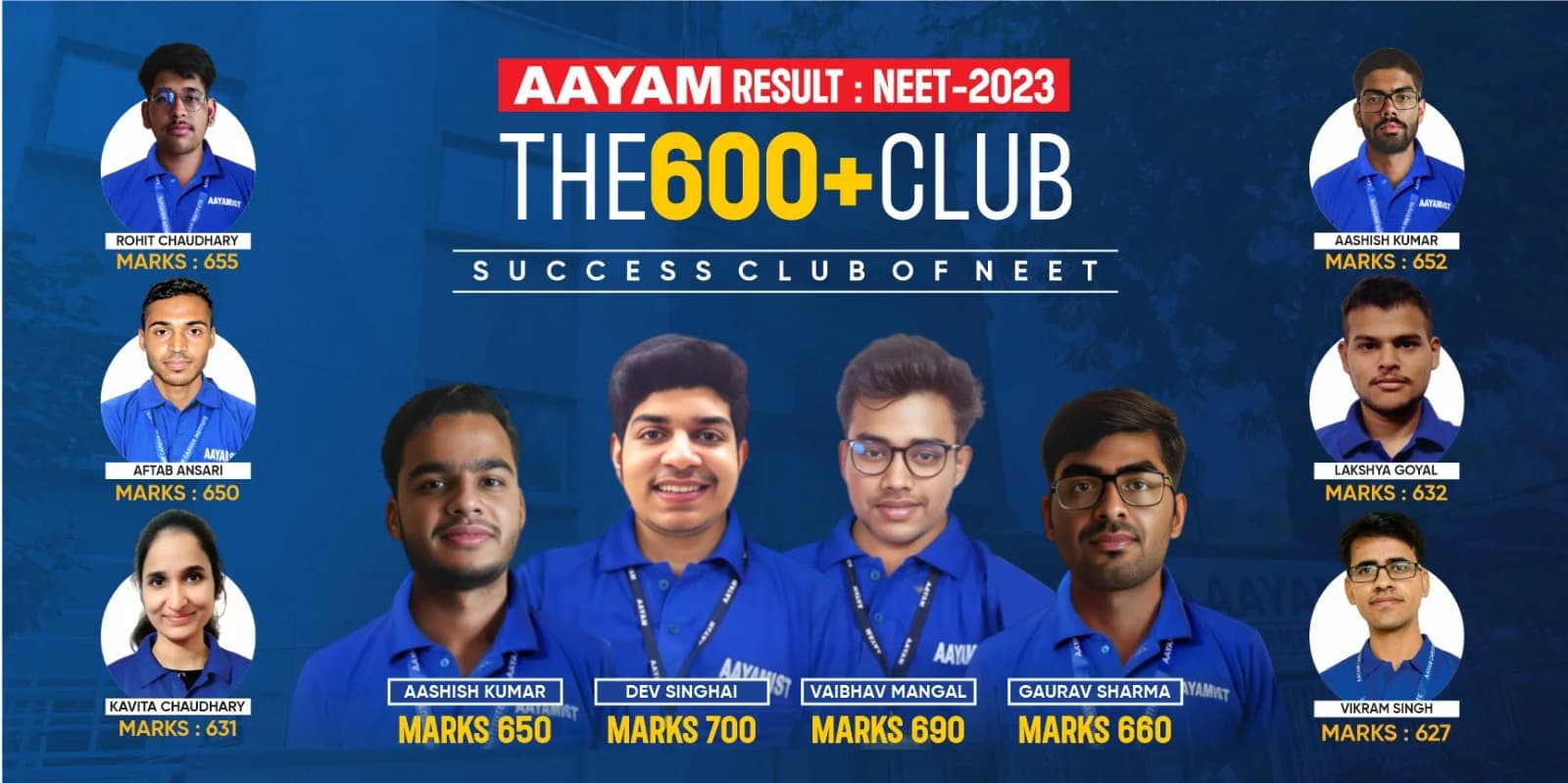 Aayam Career Institute banner for NEET coaching in Indore and JEE coaching in Indore 7