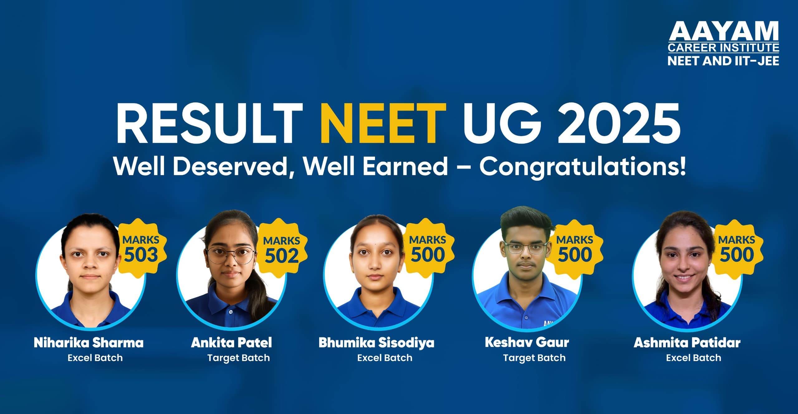 Aayam Career Institute banner for NEET coaching in Indore and JEE coaching in Indore 6