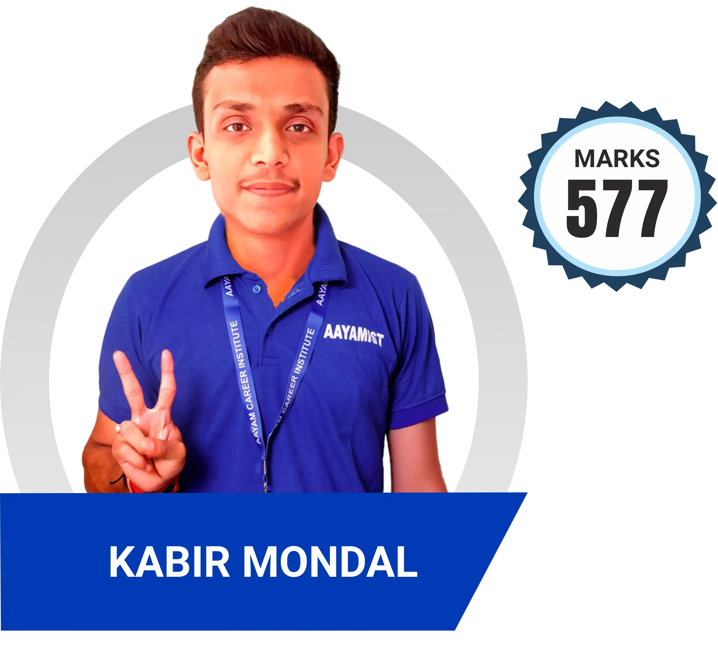 Kabir Mondal scored 577 marks in NEET 2023 at Aayam Career Institute, Indore