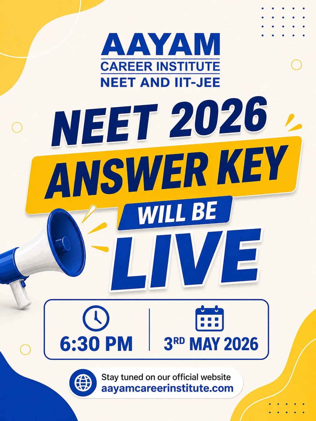 Aayam Career Institute home popup banner