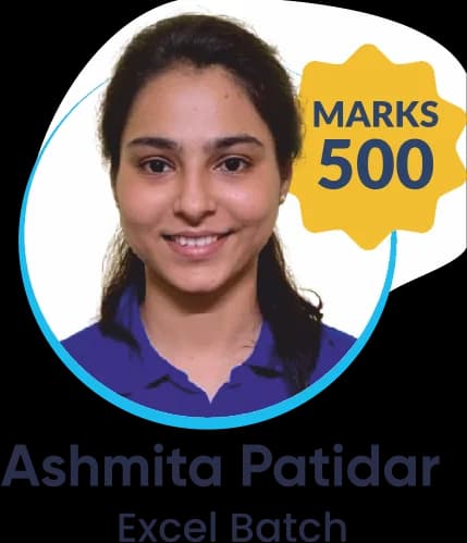 Ashmita Patidar (Excel Batch) scored 500 marks in NEET 2025 at Aayam Career Institute, Indore