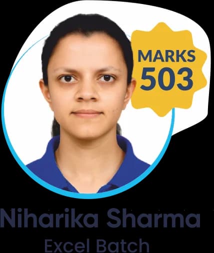 Niharika Sharma (Excel Batch) scored 503 marks in NEET 2025 at Aayam Career Institute, Indore