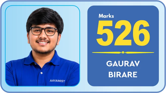 Gaurav Birare scored 526 marks in NEET 2026 at Aayam Career Institute, Indore