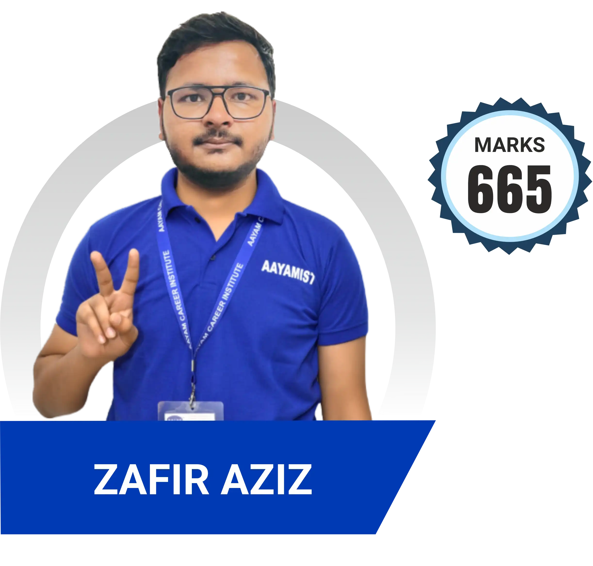 Zafir Aziz scored 665 marks in NEET 2024 at Aayam Career Institute, Indore